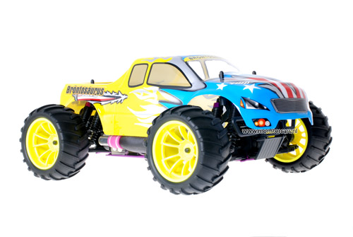 Himoto 1:10 Nitro Truck American Flag Yellow